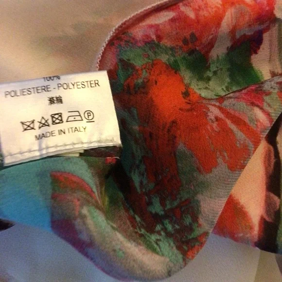 Laviniaturra draped floral hydrangea print dress M - Picture 6 of 7